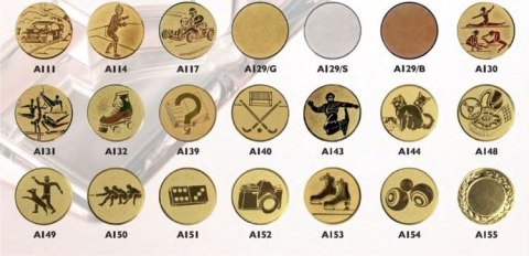 Emblemat Tryumf D2 złoty/srebrny/brązowy średnica 50mm sportowy Emblemat Tryumf D2 złoty/srebrny/brązowy średnica 50mm sportowy