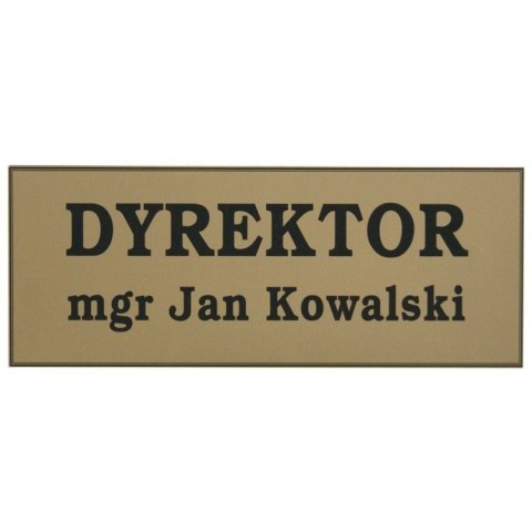 Tabliczka DRZWI złota okolicznościowa