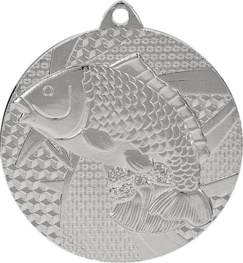 Medal srebrny- wędkarstwo - ryba - medal stalowy Medal srebrny- wędkarstwo - ryba - medal stalowy