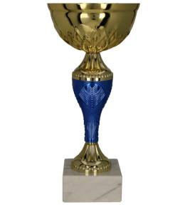 Złoto-niebieski puchar metalowo - plastikowy 8369